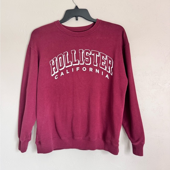 Hollister Burgundy Crewneck Sweater - Picture 1 of 6